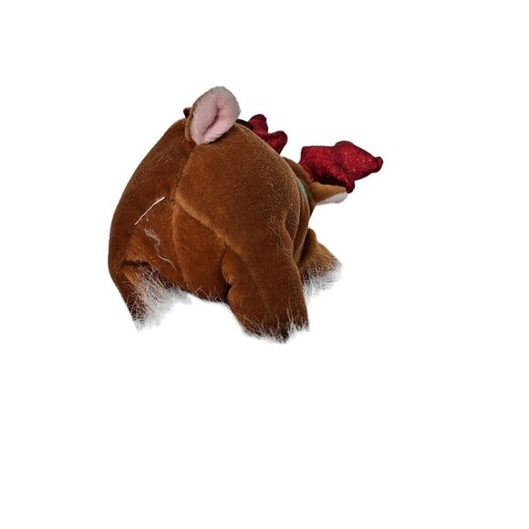Brown Reindeer Christmas Furry Legs Scarf Plush Stuffed Animal 7.5" - Picture 5 of 6